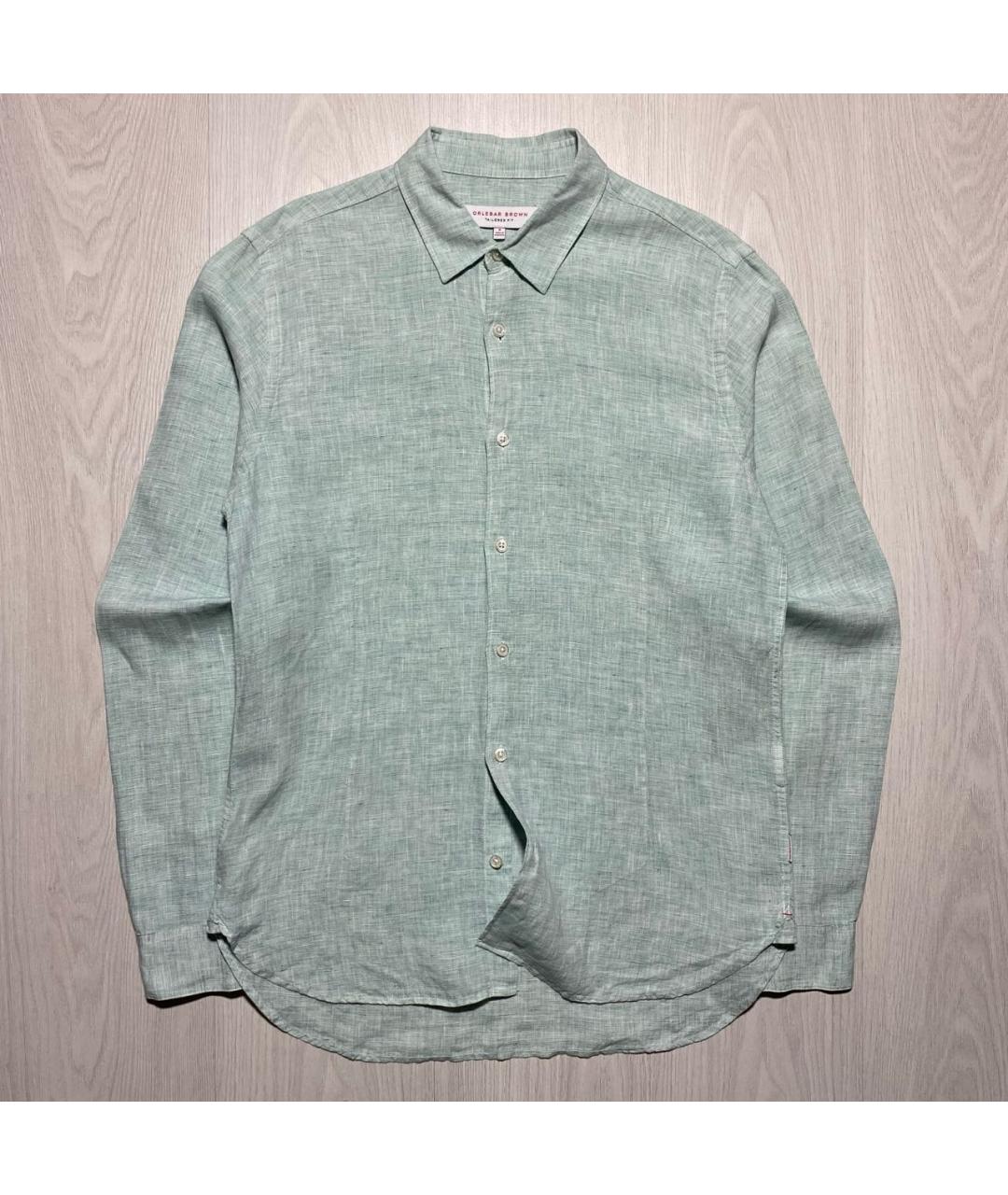 ORLEBAR BROWN Зеленая льняная кэжуал рубашка, фото 9