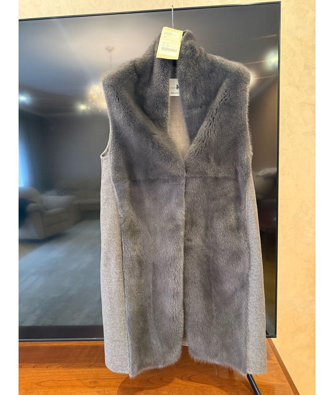 MANZONI 24 Бежевый кашемировый жилет, фото 9