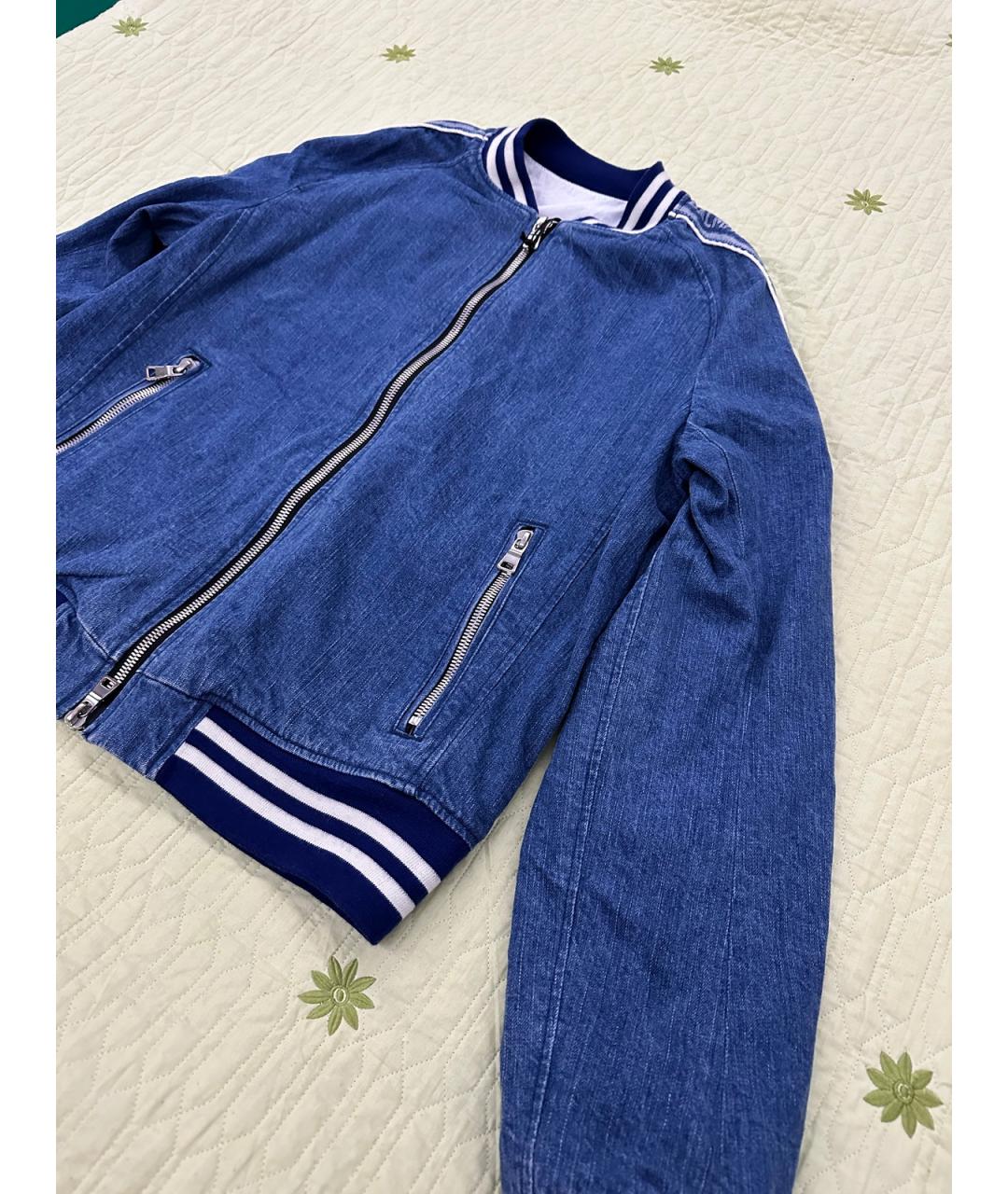 BALMAIN Синяя хлопковая куртка, фото 4