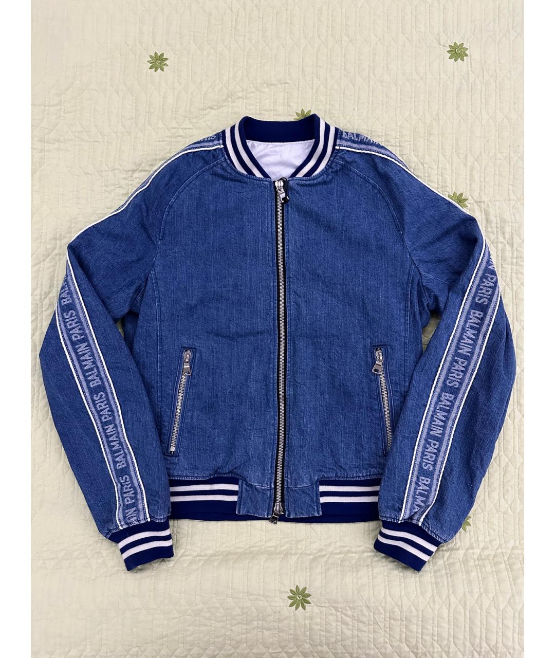 BALMAIN Синяя хлопковая куртка, фото 5