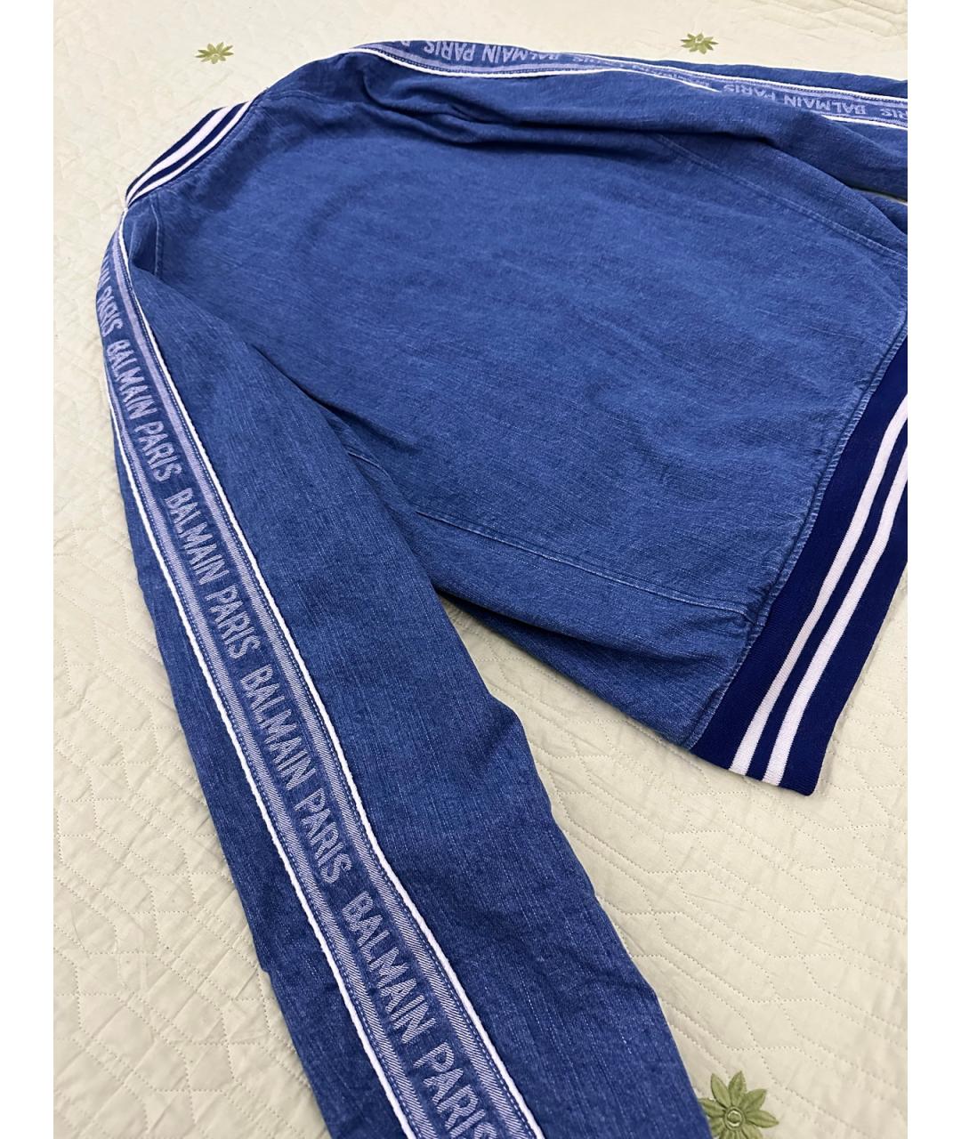 BALMAIN Синяя хлопковая куртка, фото 7