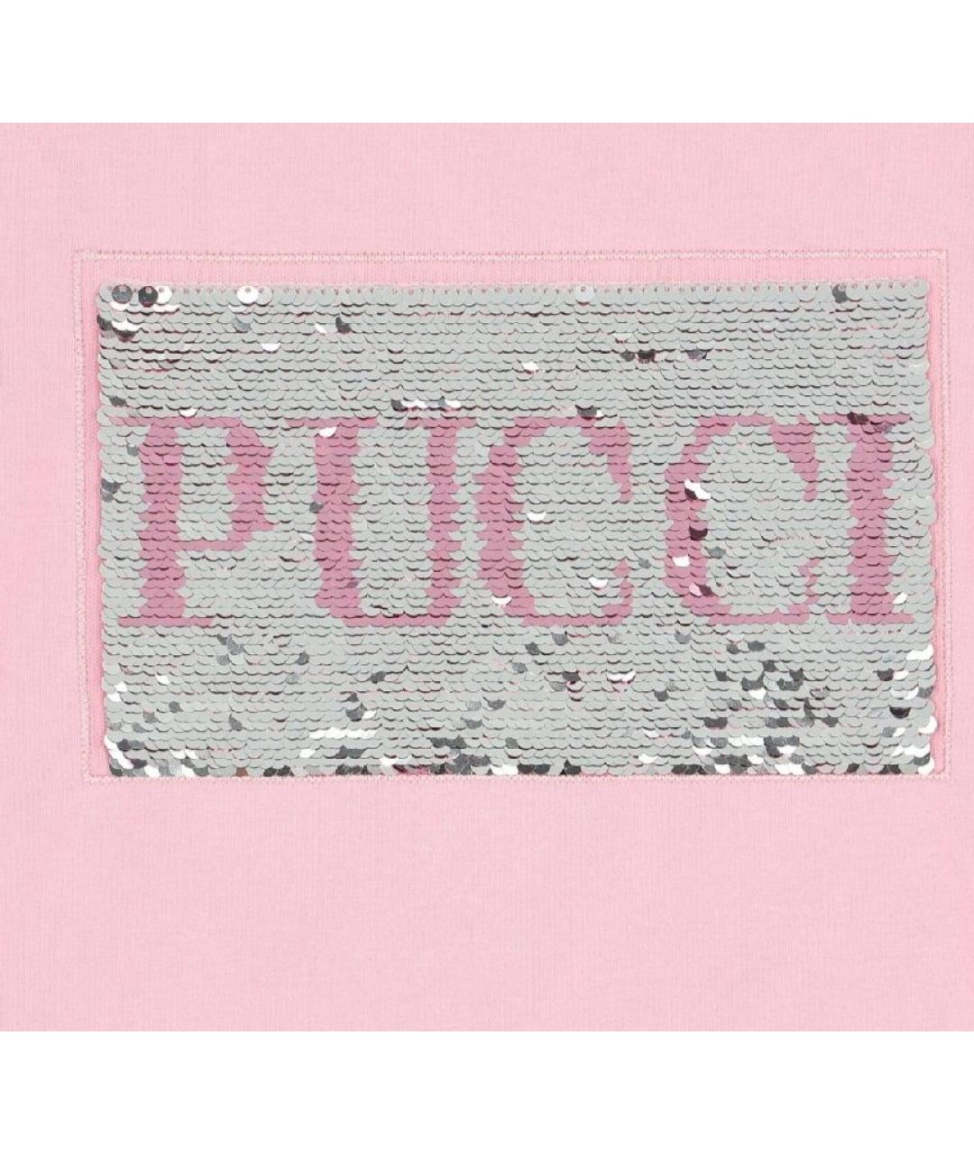 EMILIO PUCCI Розовый хлопковый детская футболка / топ, фото 4