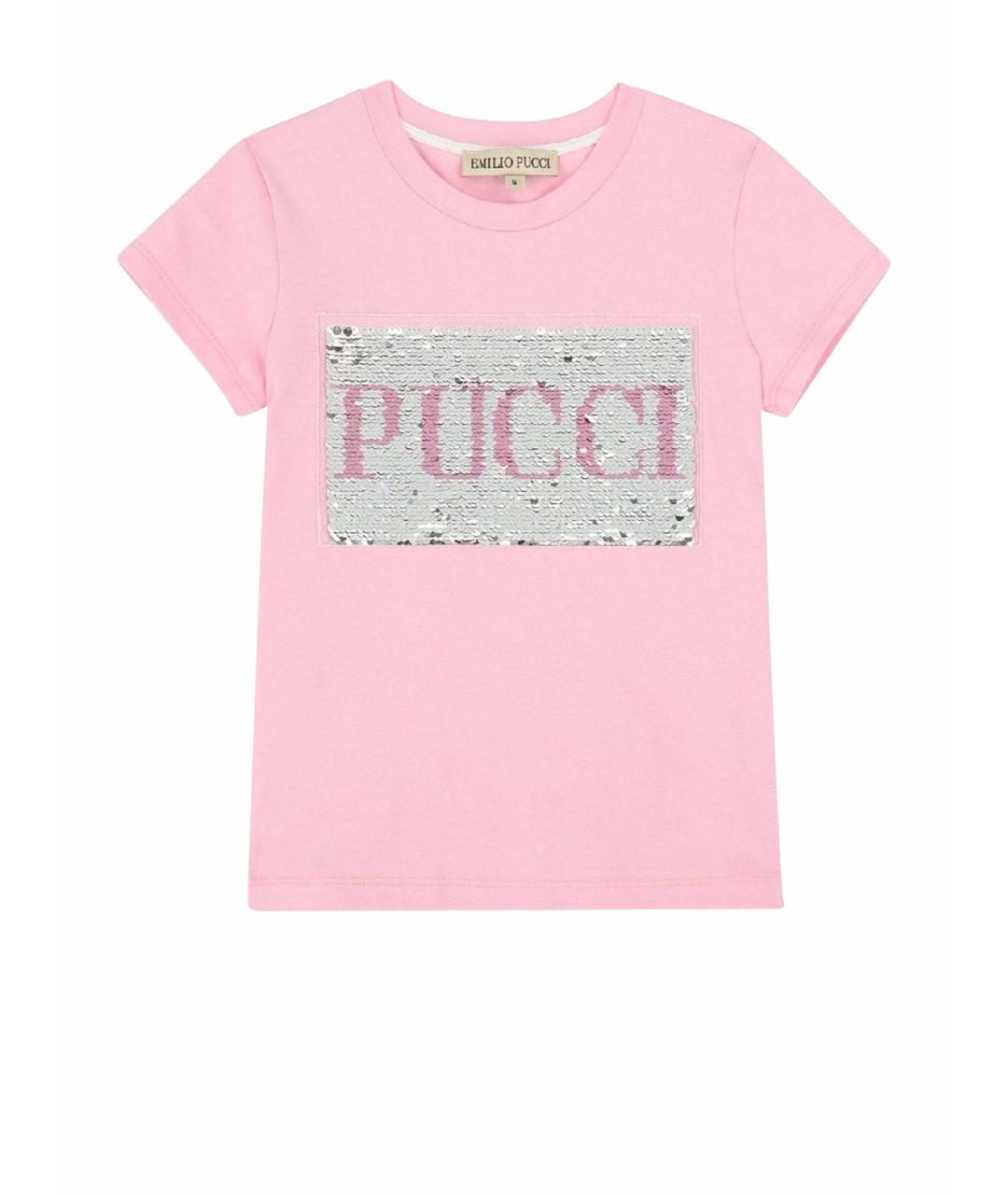 EMILIO PUCCI Розовый хлопковый детская футболка / топ, фото 1