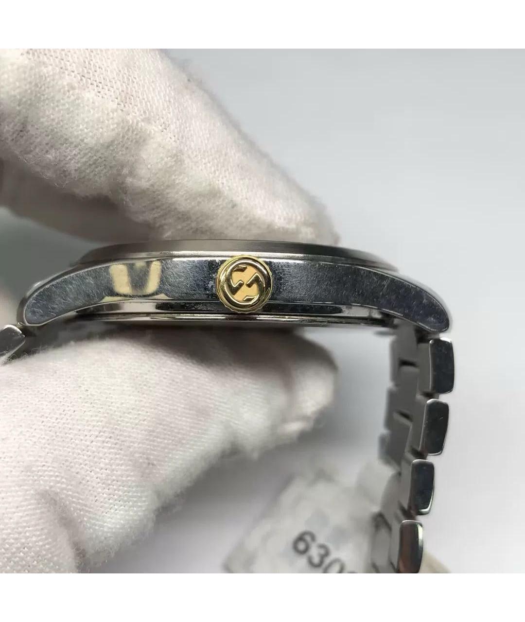 GUCCI Серебряные металлические часы, фото 6