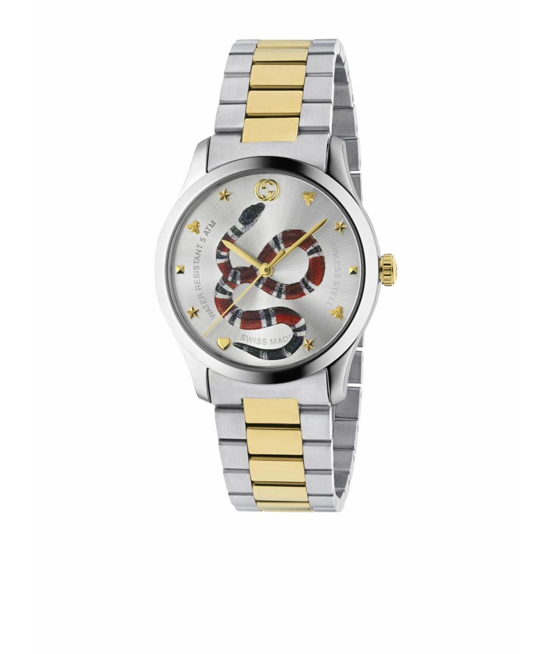 GUCCI Серебряные металлические часы, фото 1