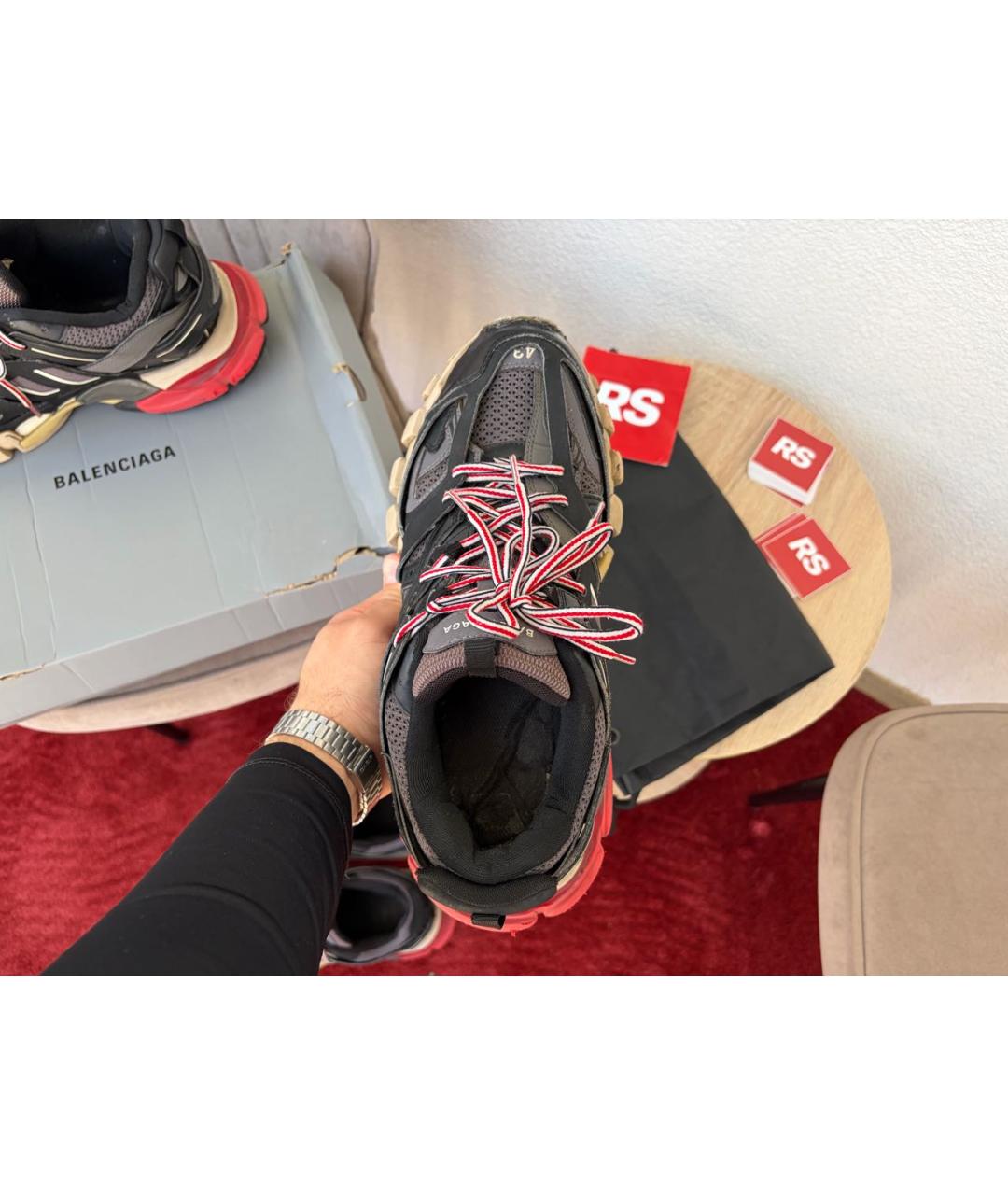 BALENCIAGA Мульти кожаные низкие кроссовки / кеды, фото 3