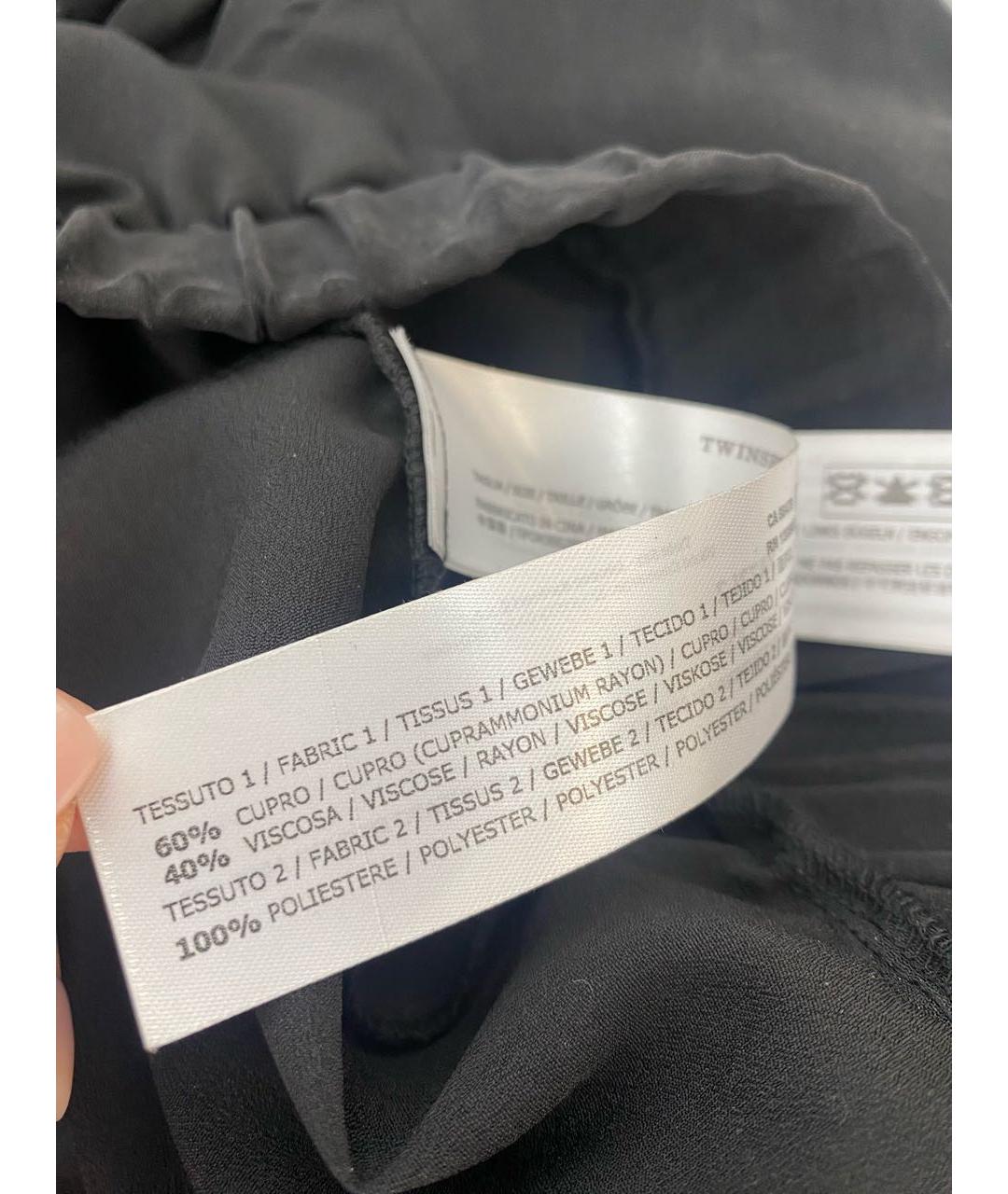 TWIN-SET Черная вискозная блузы, фото 7