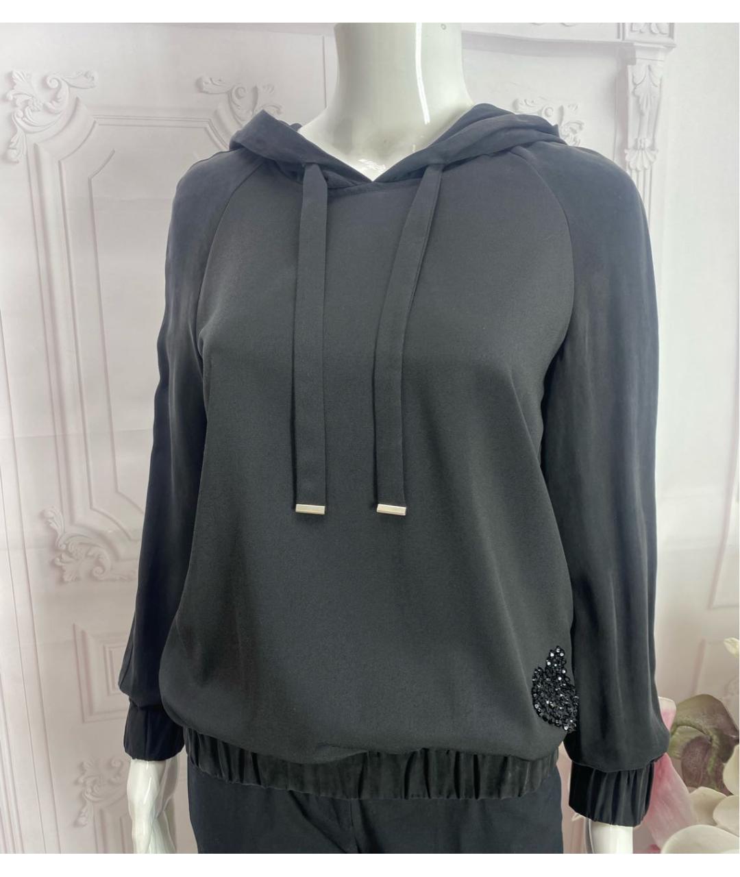 TWIN-SET Черная вискозная блузы, фото 6