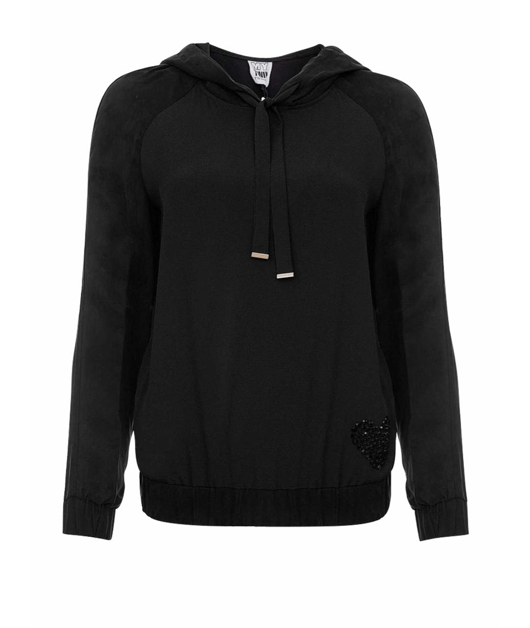 TWIN-SET Черная вискозная блузы, фото 1