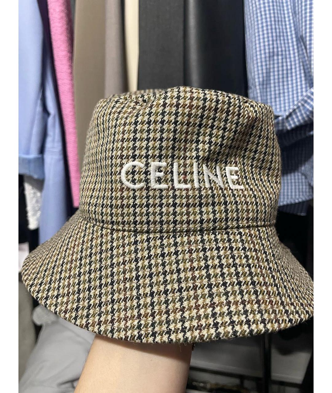 CELINE Коричневая шерстяная панама, фото 4