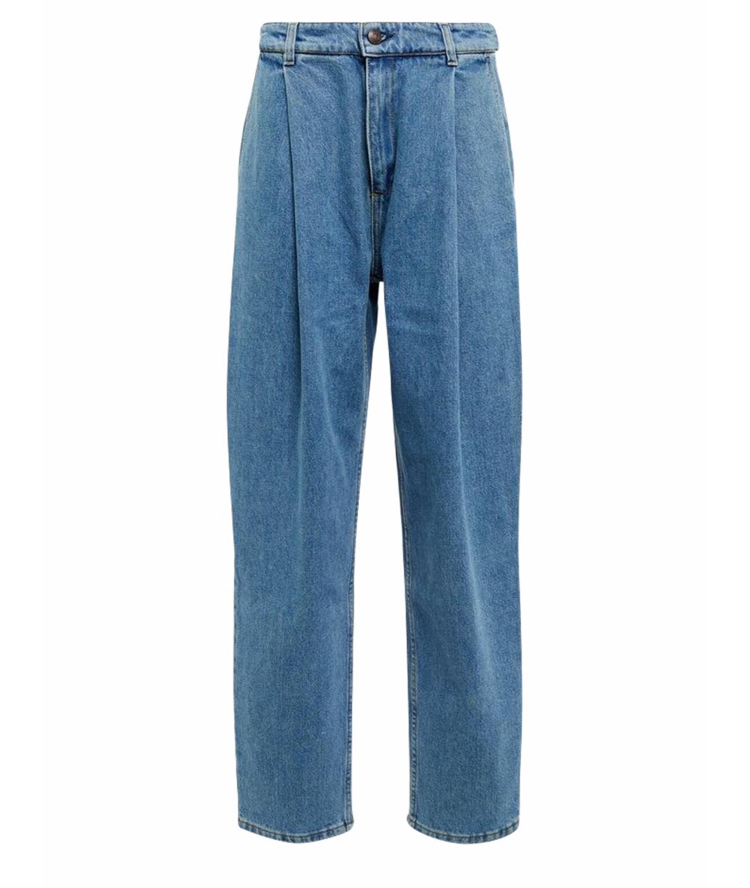 MAGDA BUTRYM Голубые хлопковые джинсы слим, фото 8