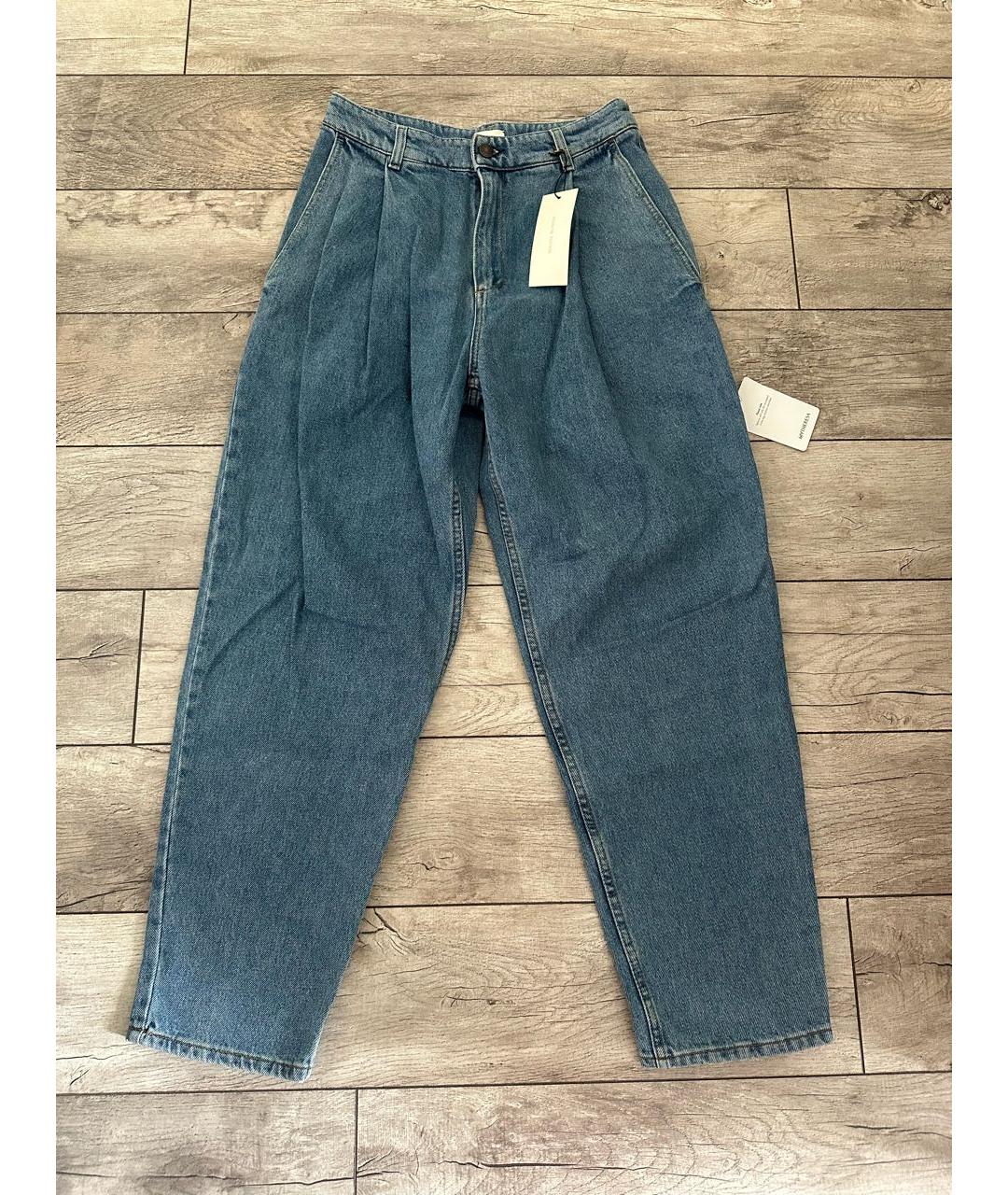 MAGDA BUTRYM Голубые хлопковые джинсы слим, фото 4