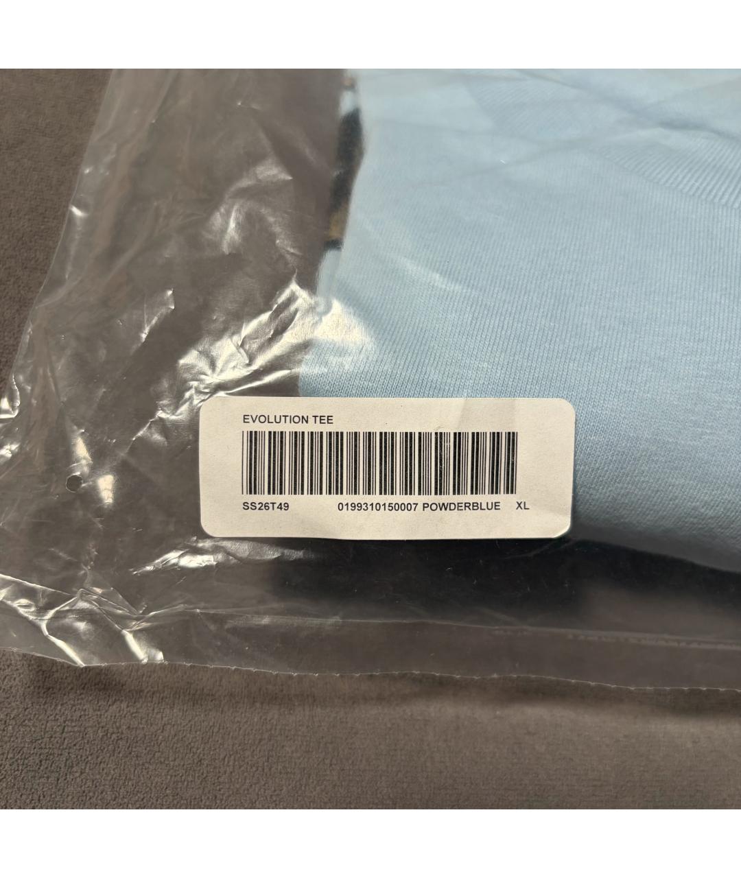 SUPREME Голубая хлопковая футболка, фото 9