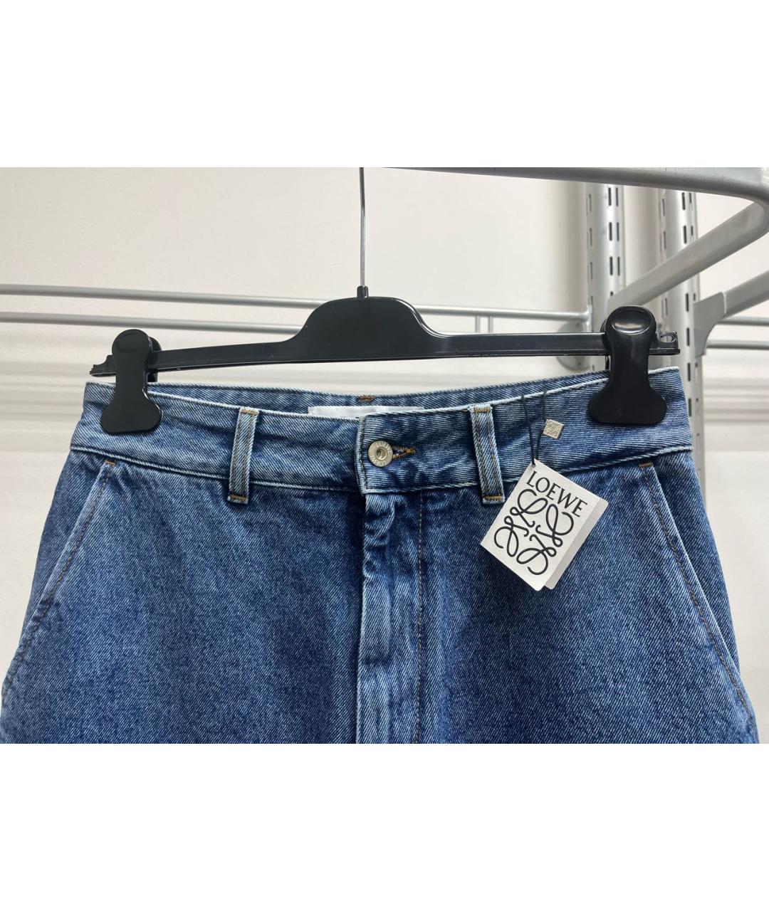 LOEWE Синие хлопковые прямые джинсы, фото 2