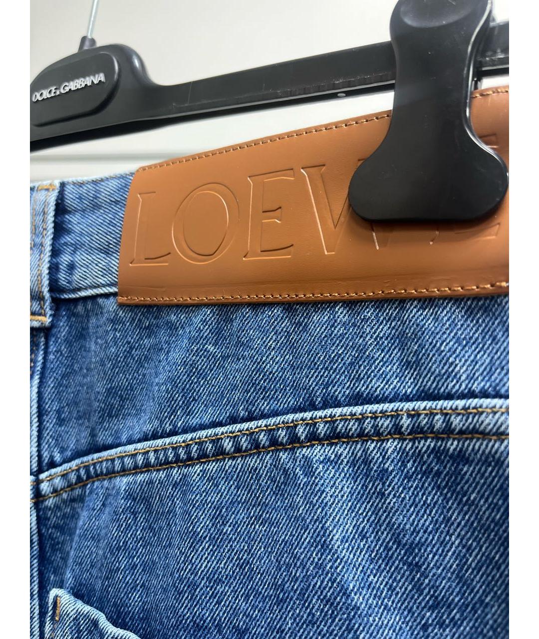 LOEWE Синие хлопковые прямые джинсы, фото 4