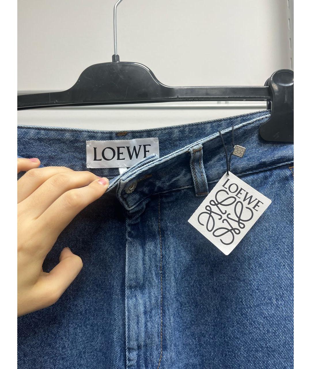 LOEWE Синие хлопковые прямые джинсы, фото 5