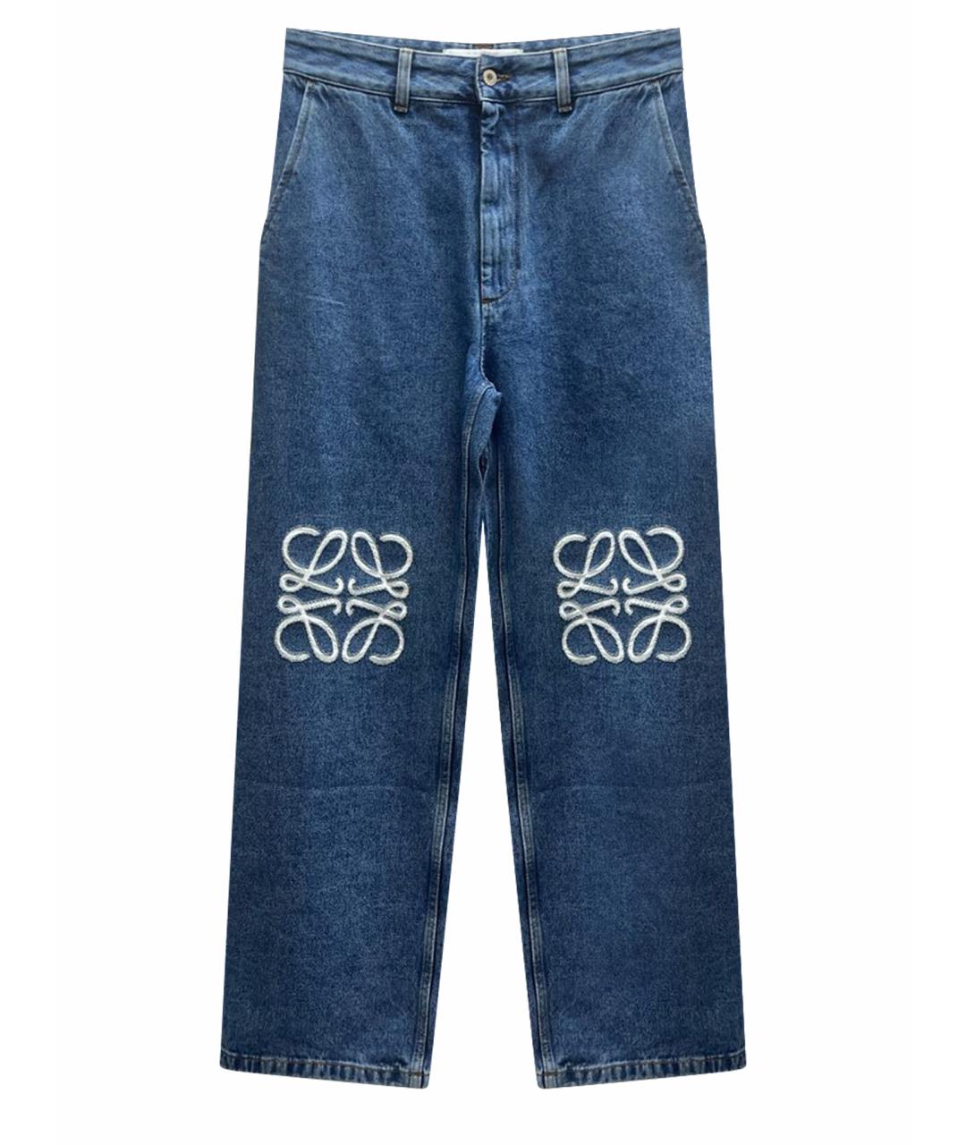 LOEWE Синие хлопковые прямые джинсы, фото 1