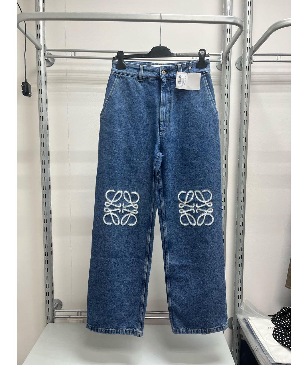 LOEWE Синие хлопковые прямые джинсы, фото 9