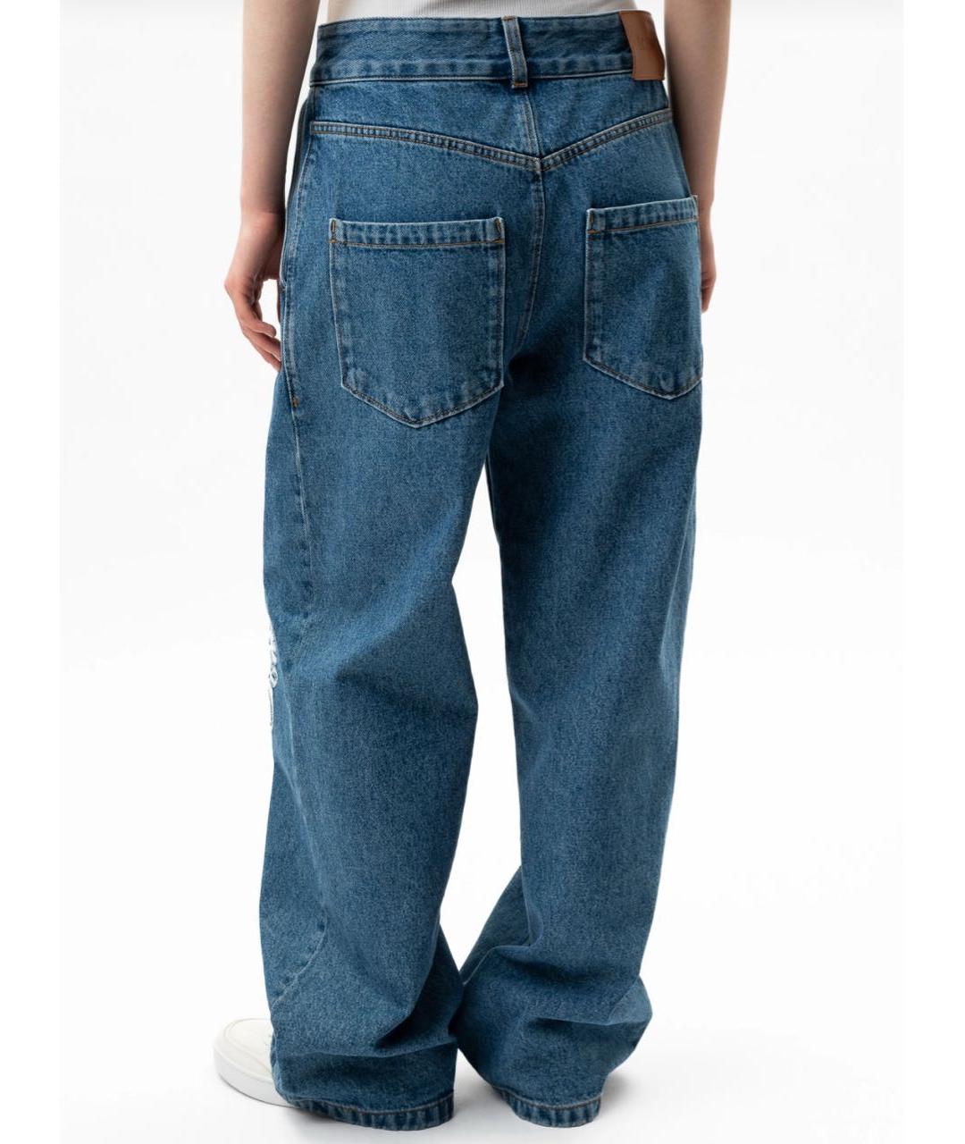 LOEWE Синие хлопковые прямые джинсы, фото 7