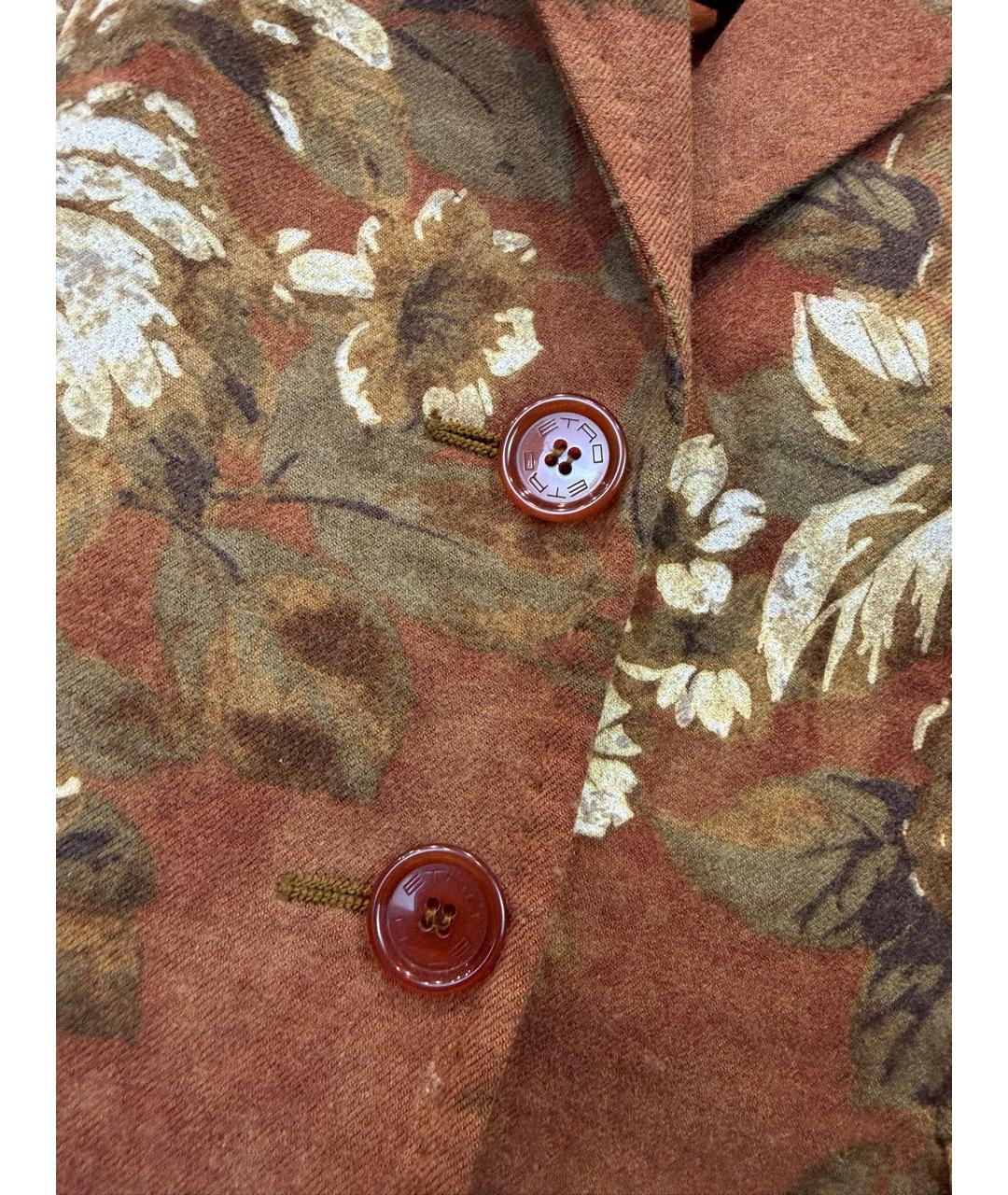 ETRO Коричневый шерстяной жакет/пиджак, фото 4