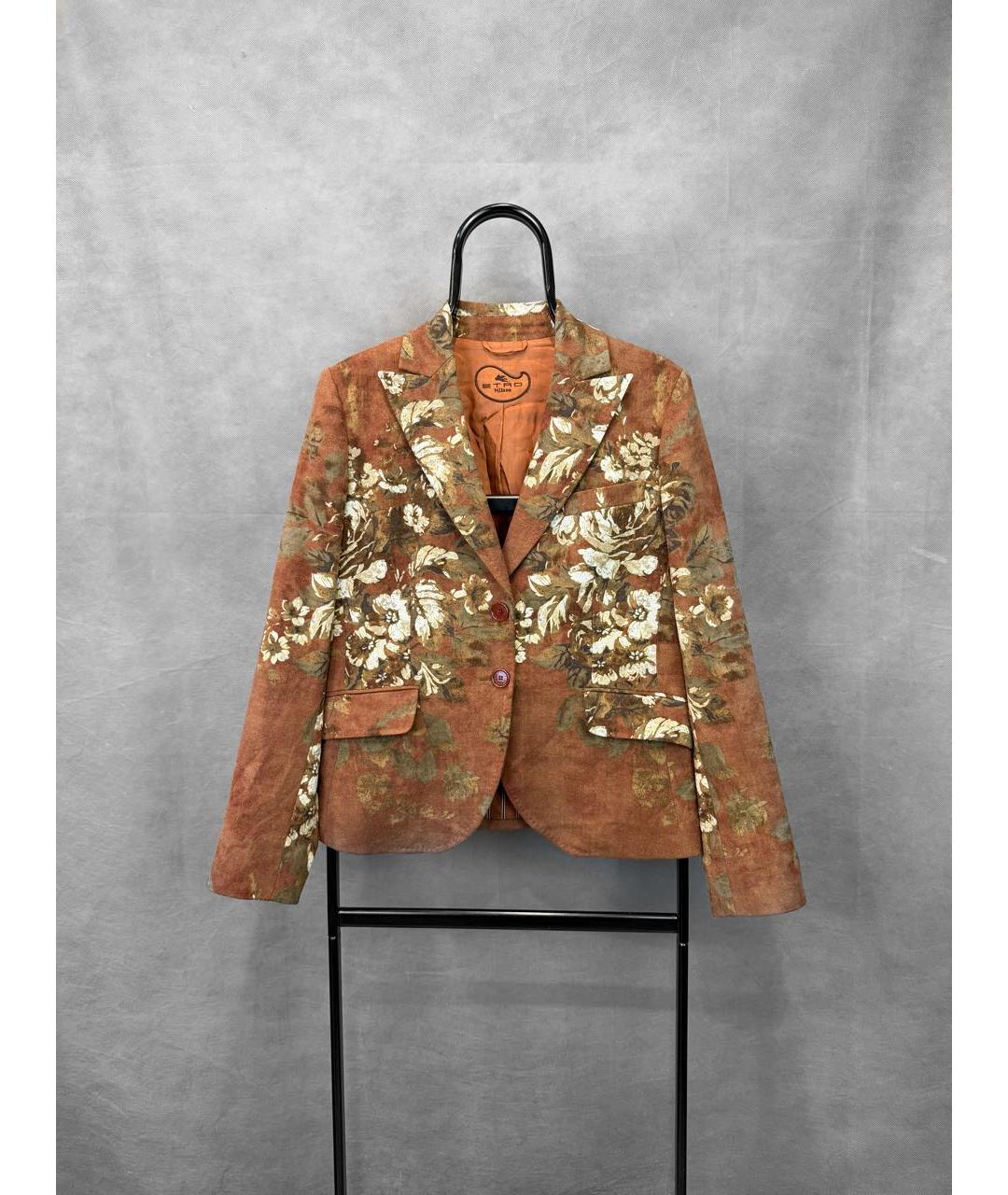 ETRO Коричневый шерстяной жакет/пиджак, фото 9