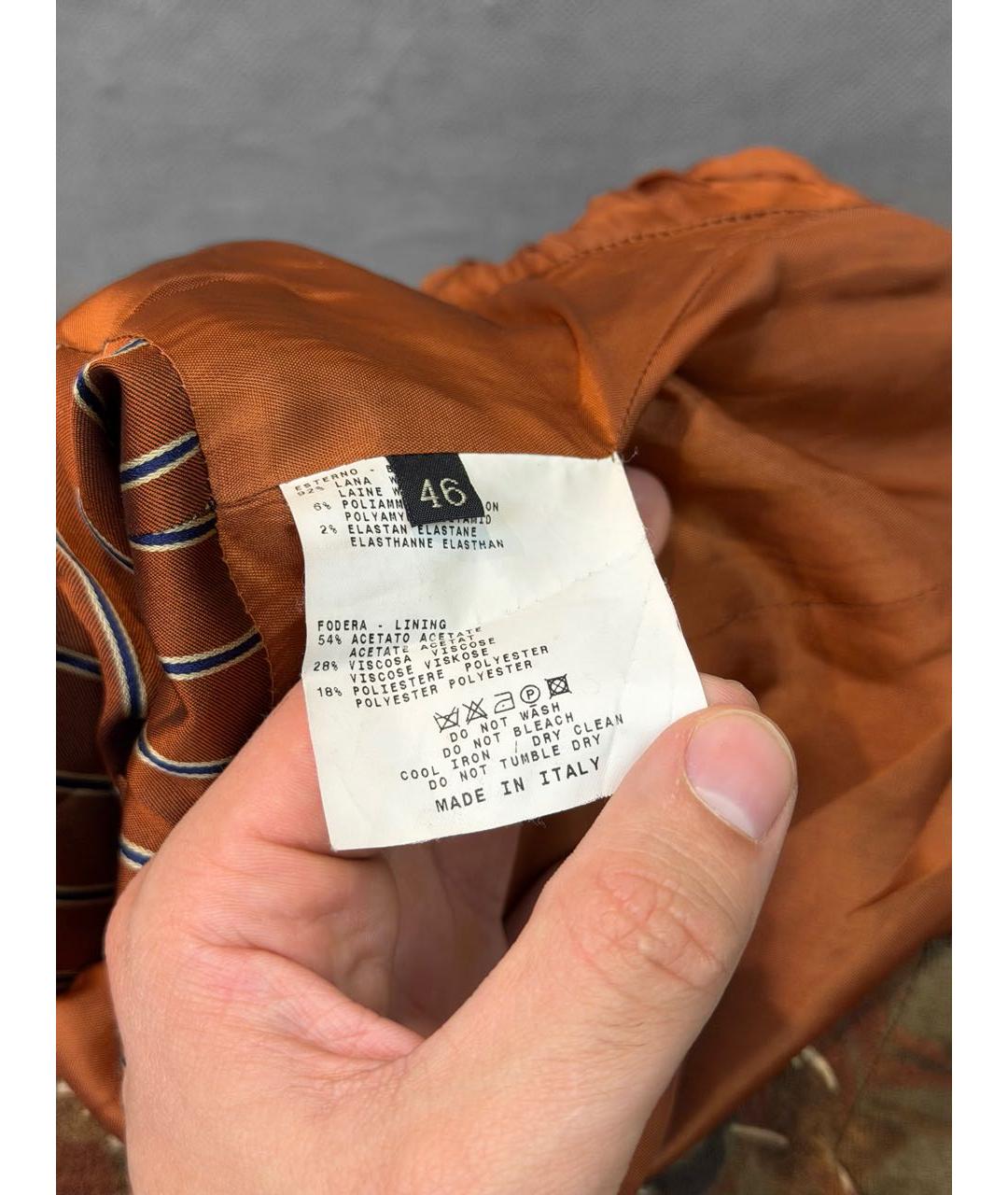 ETRO Коричневый шерстяной жакет/пиджак, фото 8
