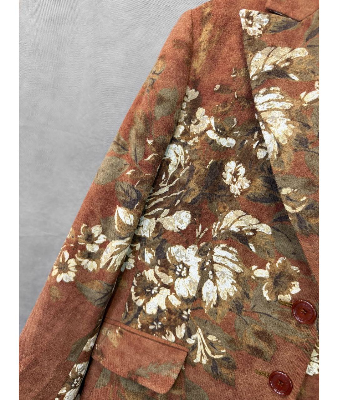 ETRO Коричневый шерстяной жакет/пиджак, фото 5