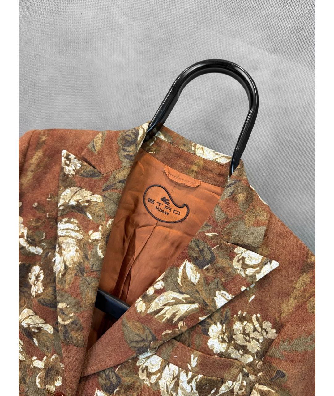 ETRO Коричневый шерстяной жакет/пиджак, фото 3