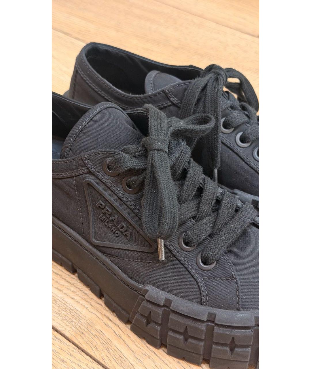 PRADA Черные синтетические лоферы, фото 6