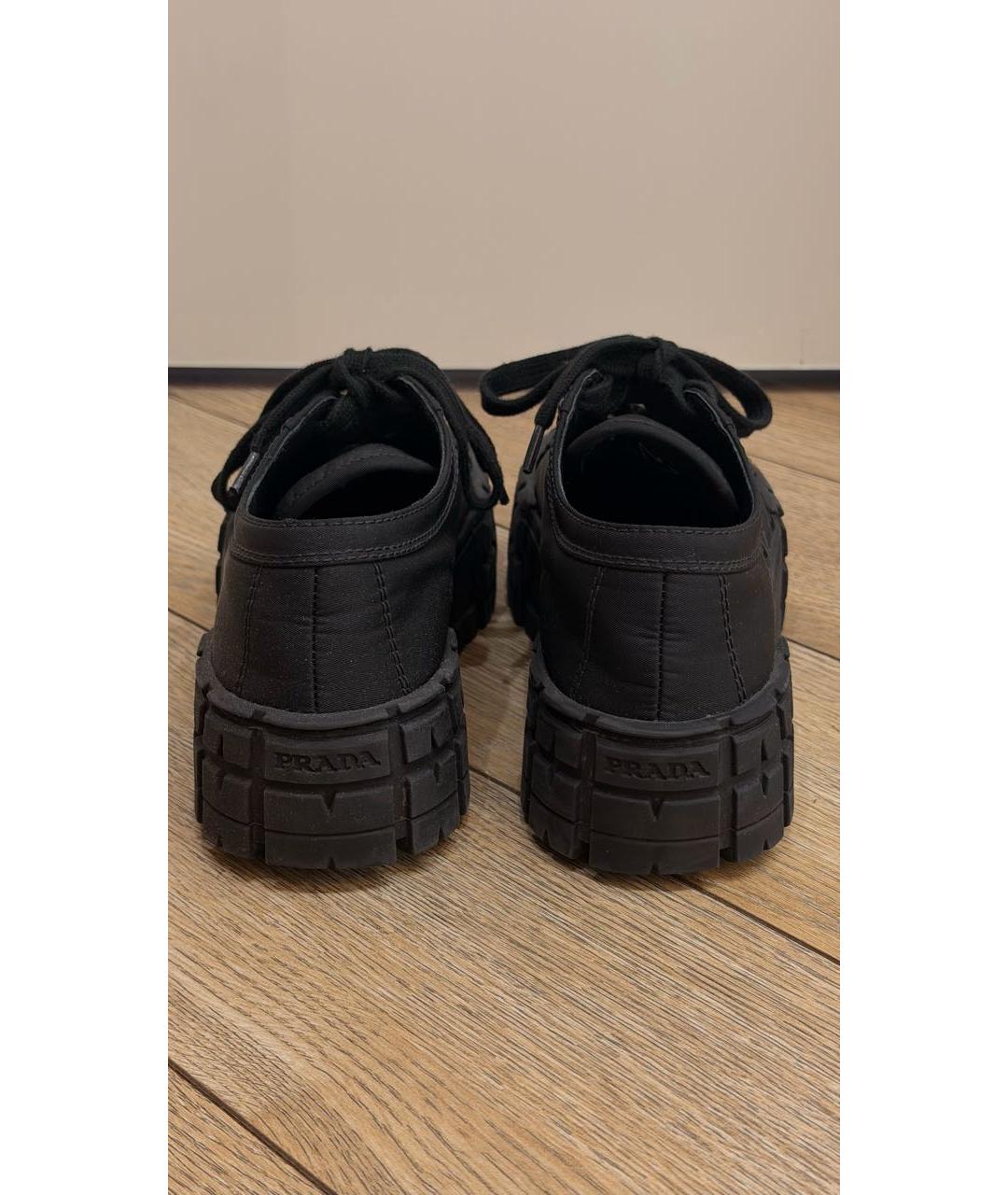 PRADA Черные синтетические лоферы, фото 4