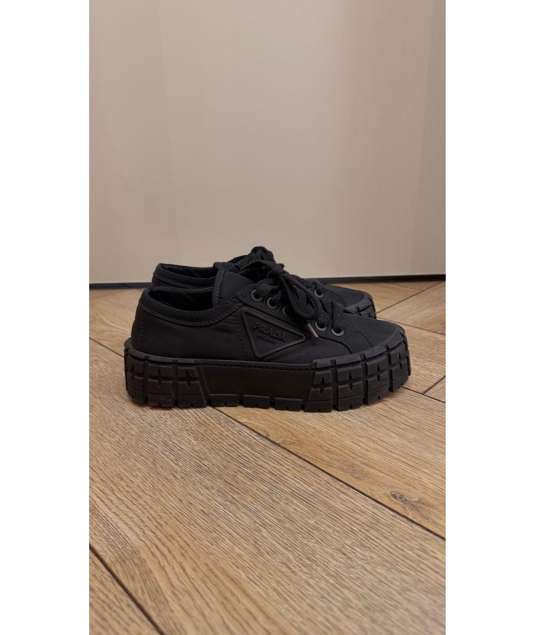 PRADA Черные синтетические лоферы, фото 8