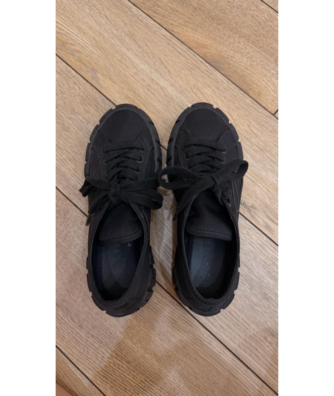 PRADA Черные синтетические лоферы, фото 2