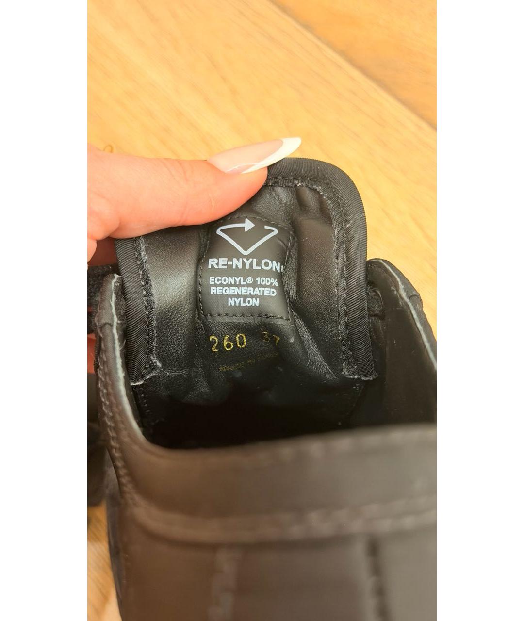 PRADA Черные синтетические лоферы, фото 7