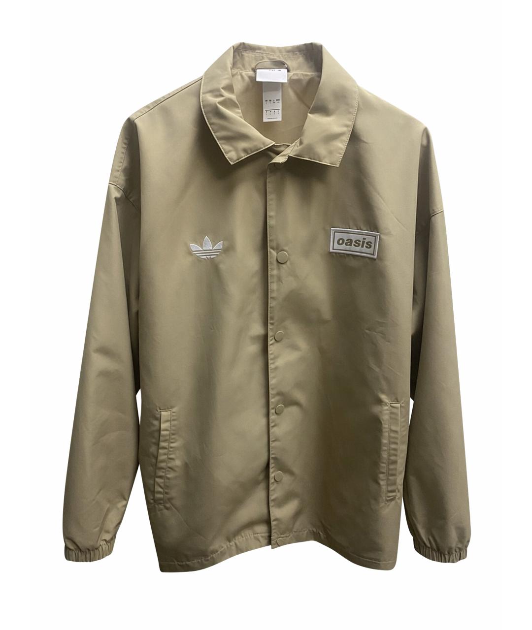 ADIDAS Бежевая полиэстеровая куртка, фото 1