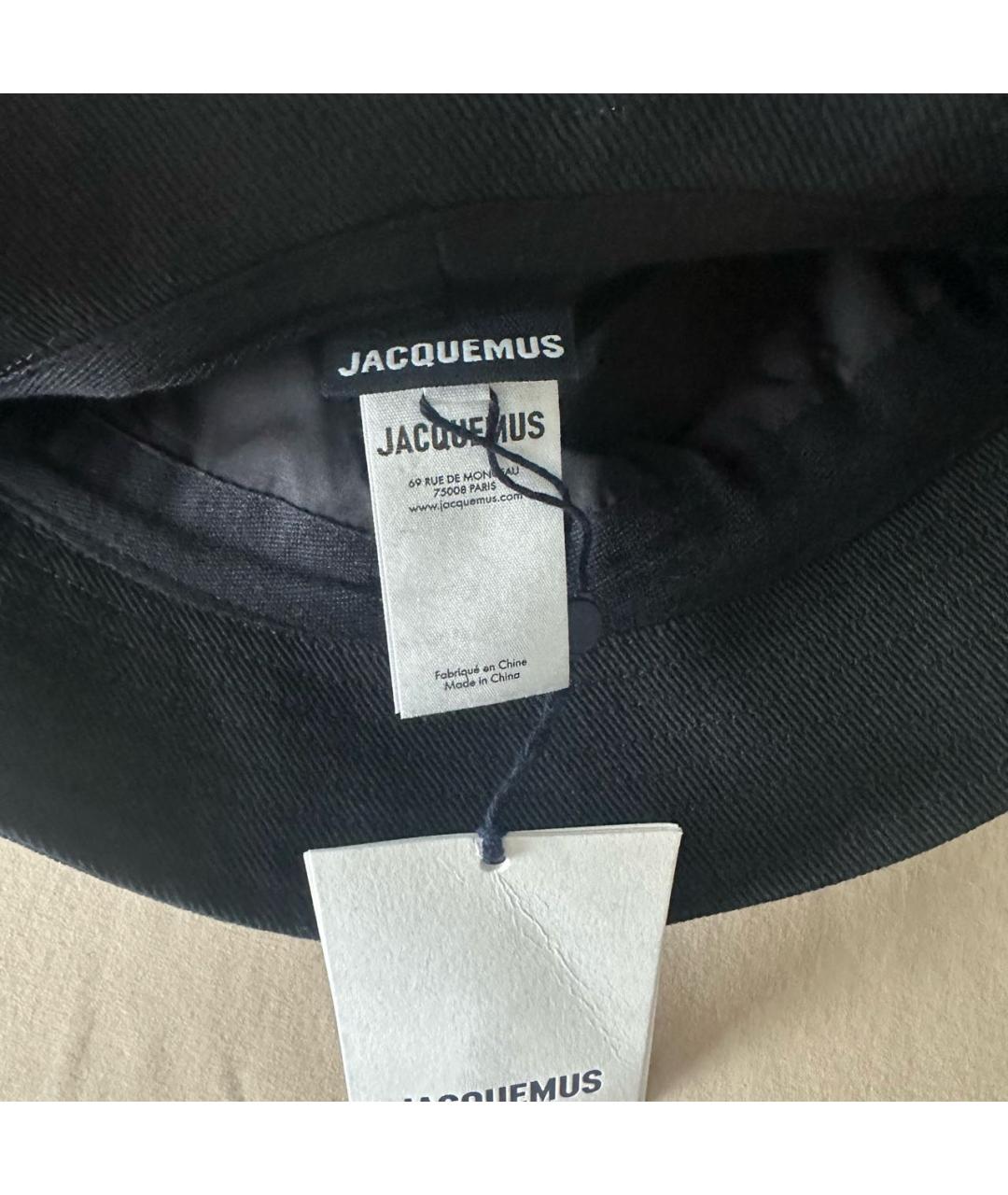 JACQUEMUS Черная хлопковая панама, фото 3