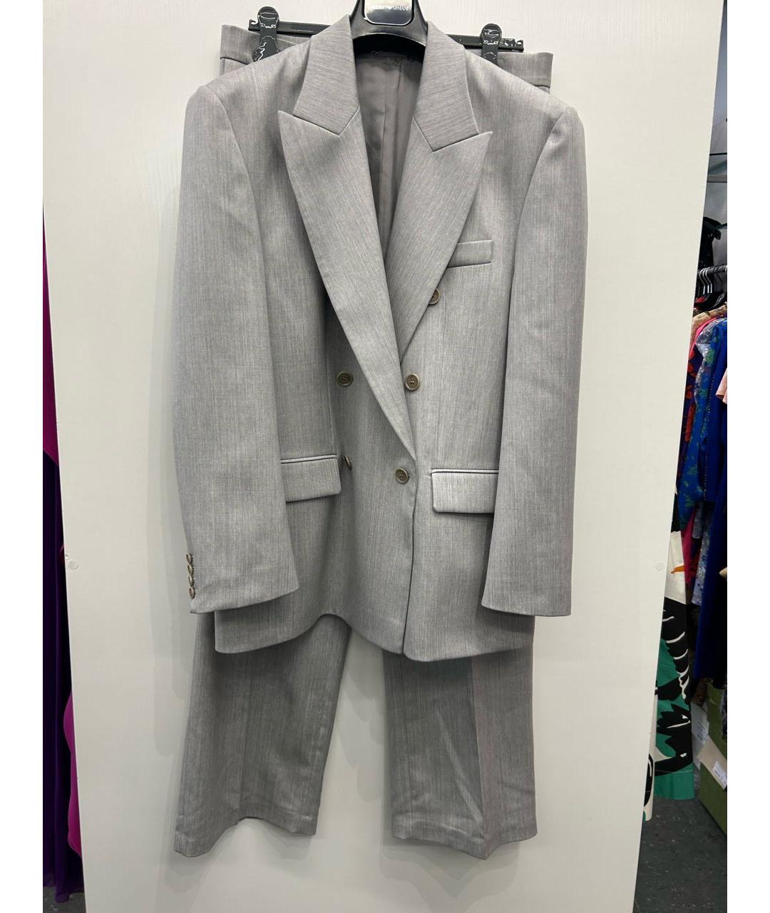MAGDA BUTRYM Серый шерстяной костюм с брюками, фото 6