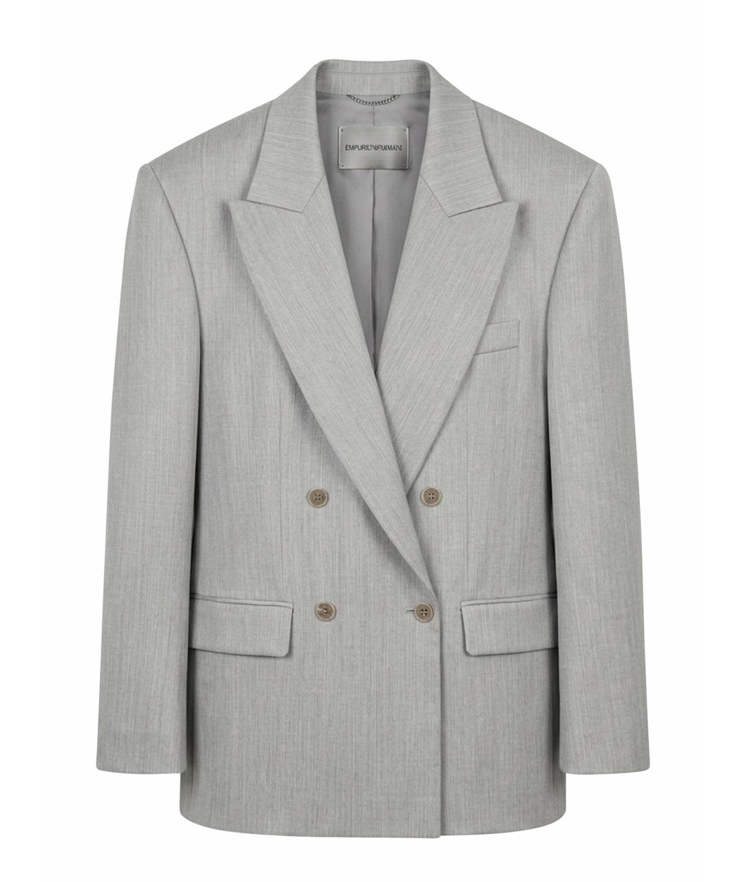 MAGDA BUTRYM Серый шерстяной костюм с брюками, фото 1