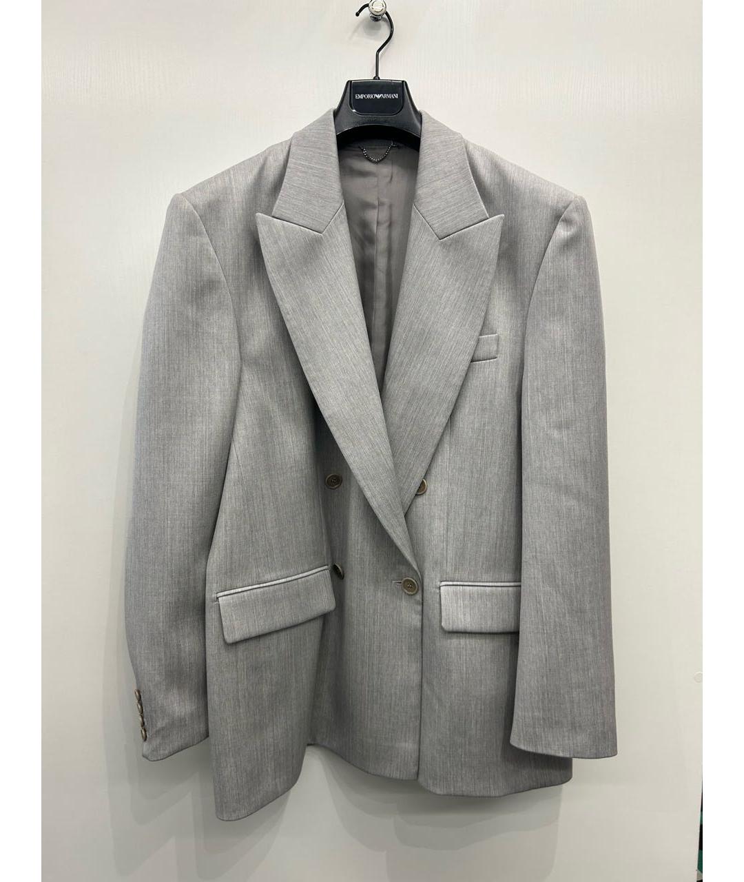 MAGDA BUTRYM Серый шерстяной костюм с брюками, фото 9