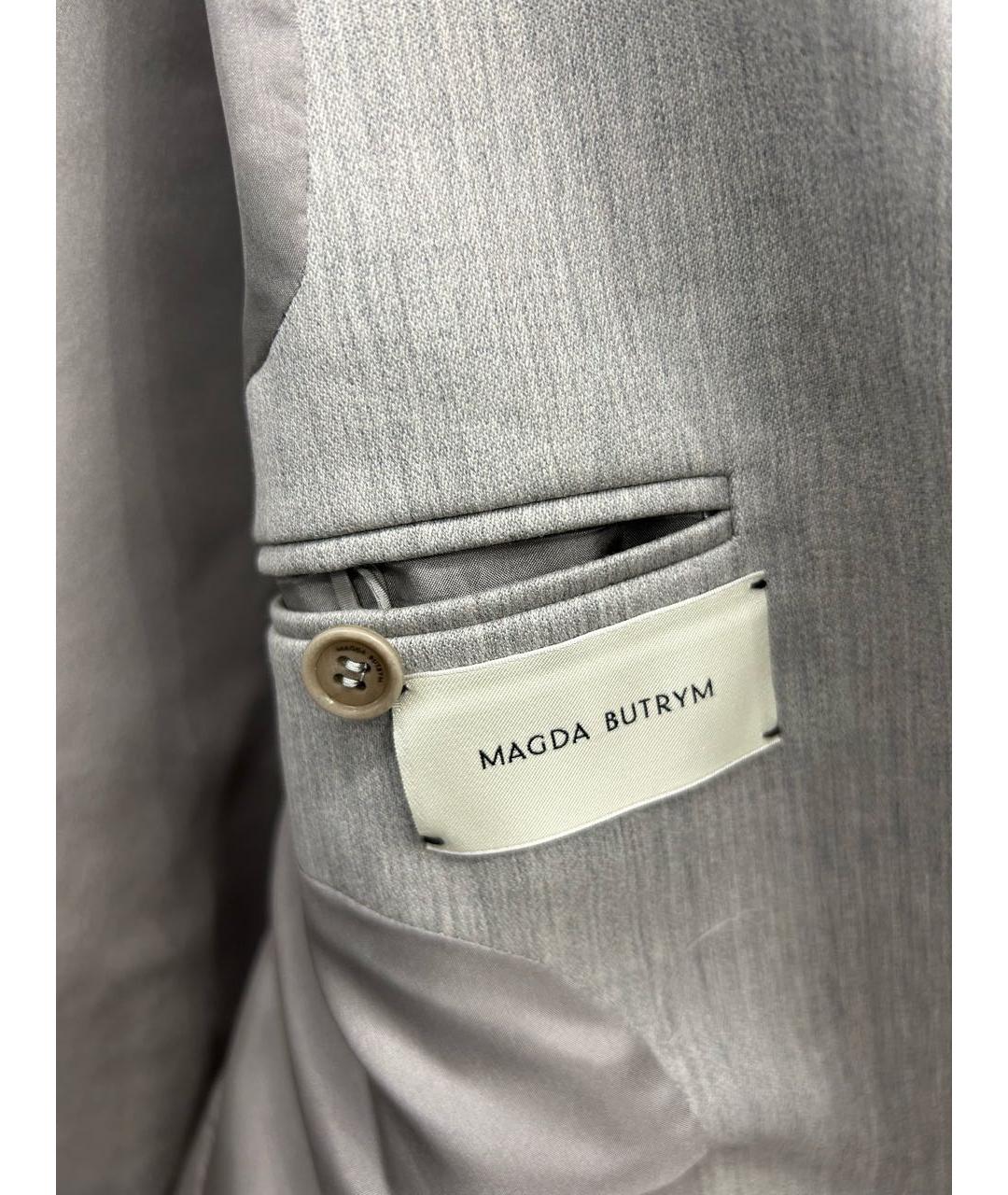 MAGDA BUTRYM Серый шерстяной костюм с брюками, фото 3