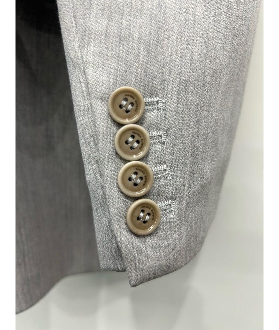 MAGDA BUTRYM Серый шерстяной костюм с брюками, фото 5