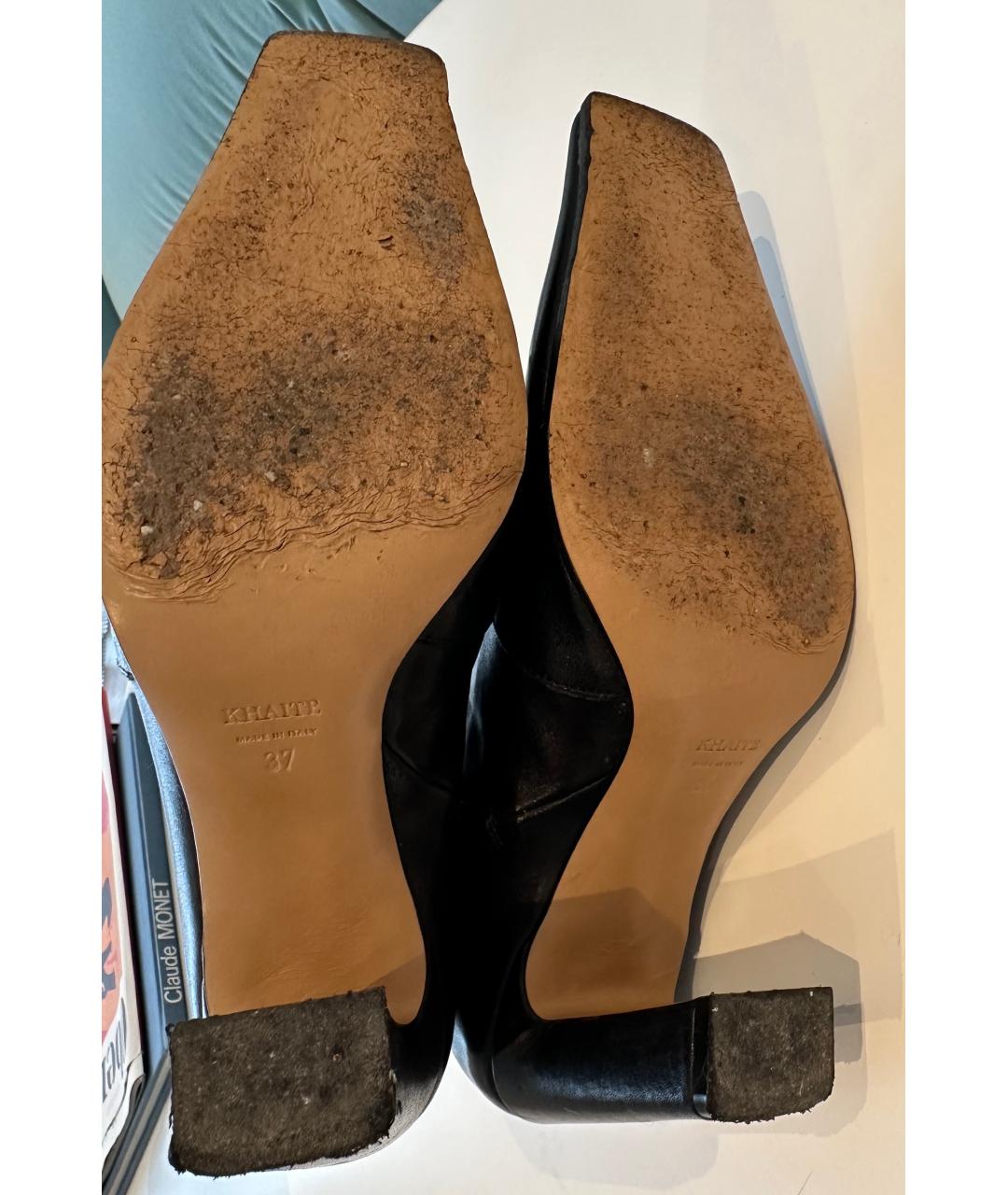 KHAITE Черные кожаные ботильоны, фото 5