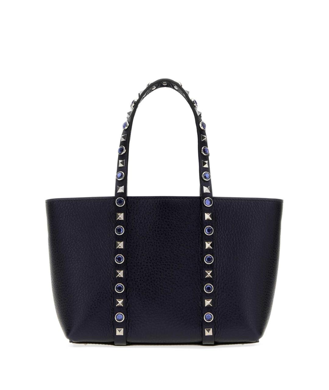 VALENTINO Синяя кожаная сумка с короткими ручками, фото 1