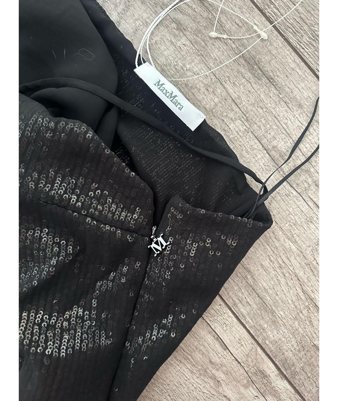 MAX MARA Черное полиэстеровое платье, фото 7