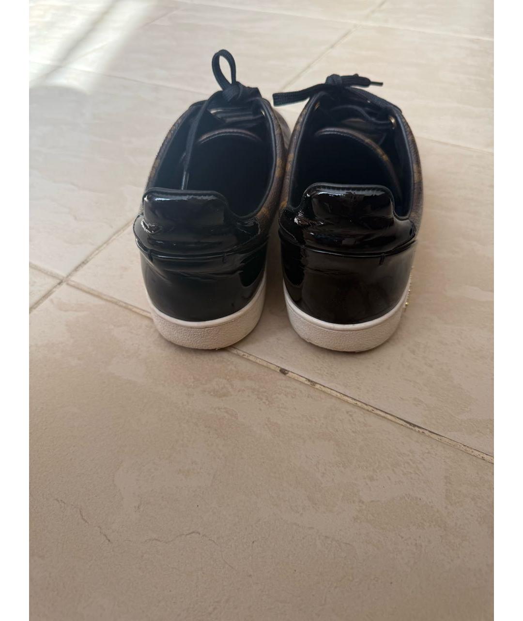 LOUIS VUITTON Коричневые кожаные кроссовки, фото 3