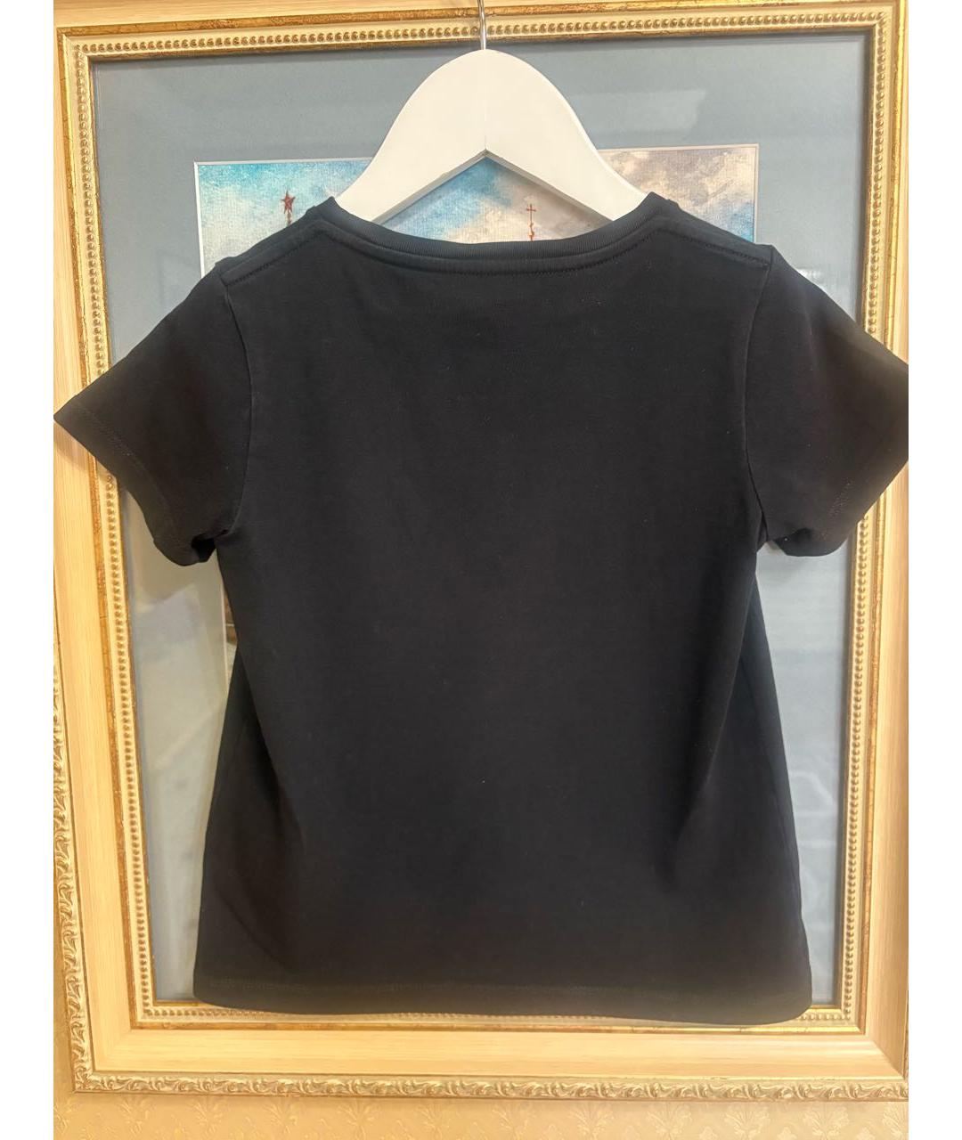 GUCCI Черная хлопковая детская футболка, фото 2