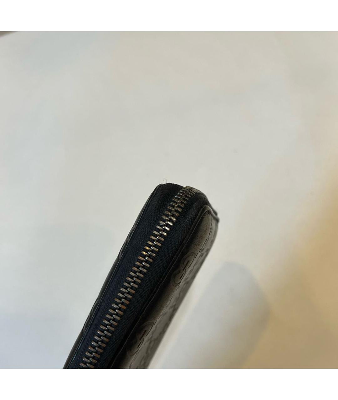 GUCCI Черный кожаный кошелек, фото 4