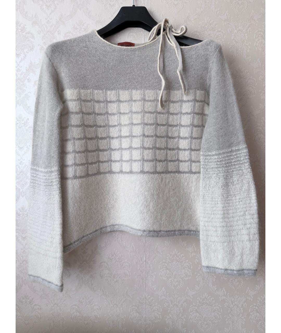 MISSONI Серебрянный шерстяной джемпер / свитер, фото 5