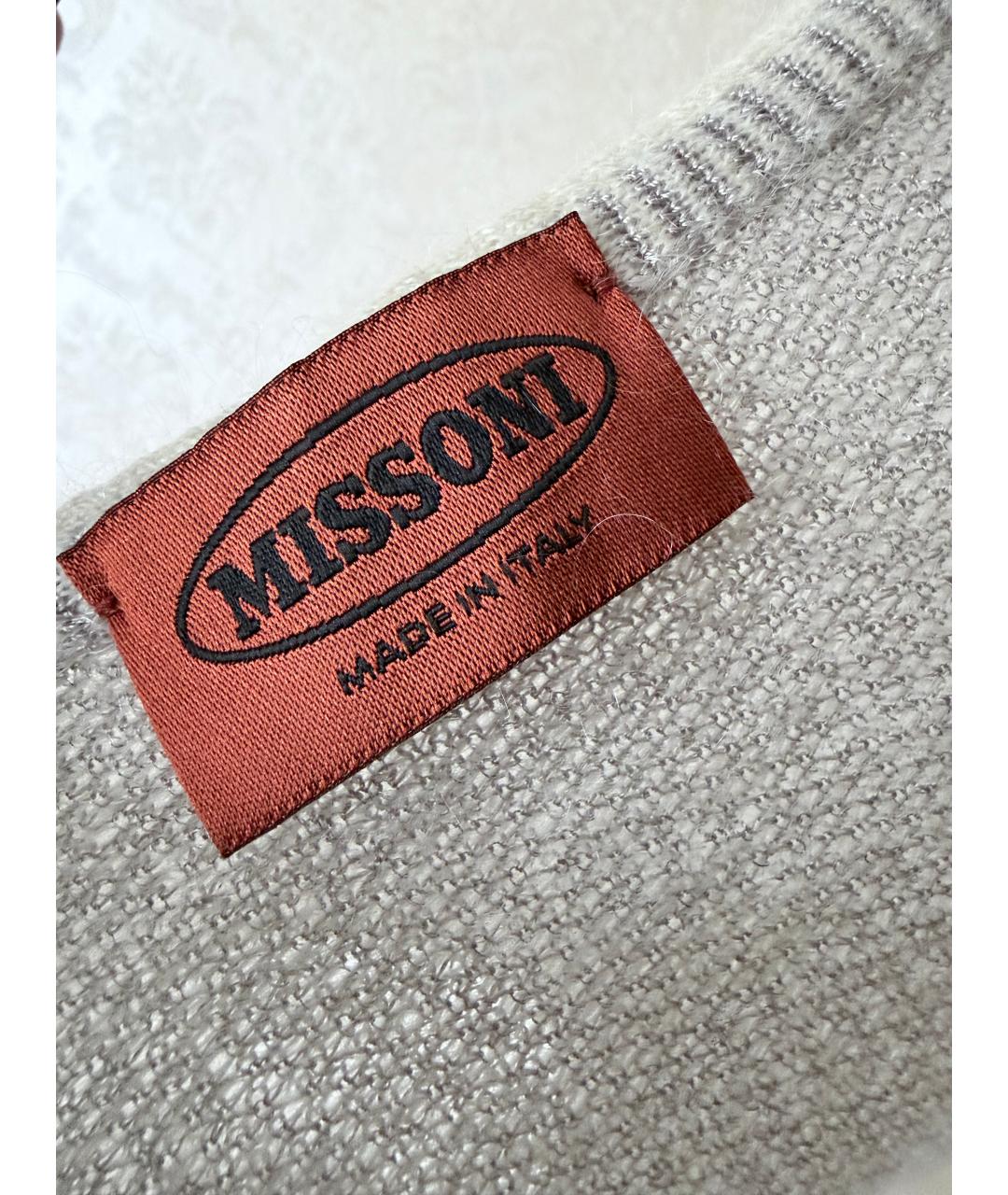 MISSONI Серебрянный шерстяной джемпер / свитер, фото 3