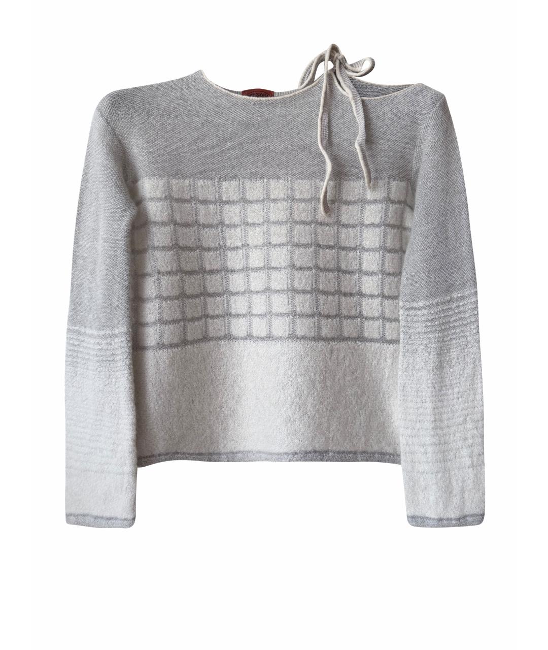 MISSONI Серебрянный шерстяной джемпер / свитер, фото 1