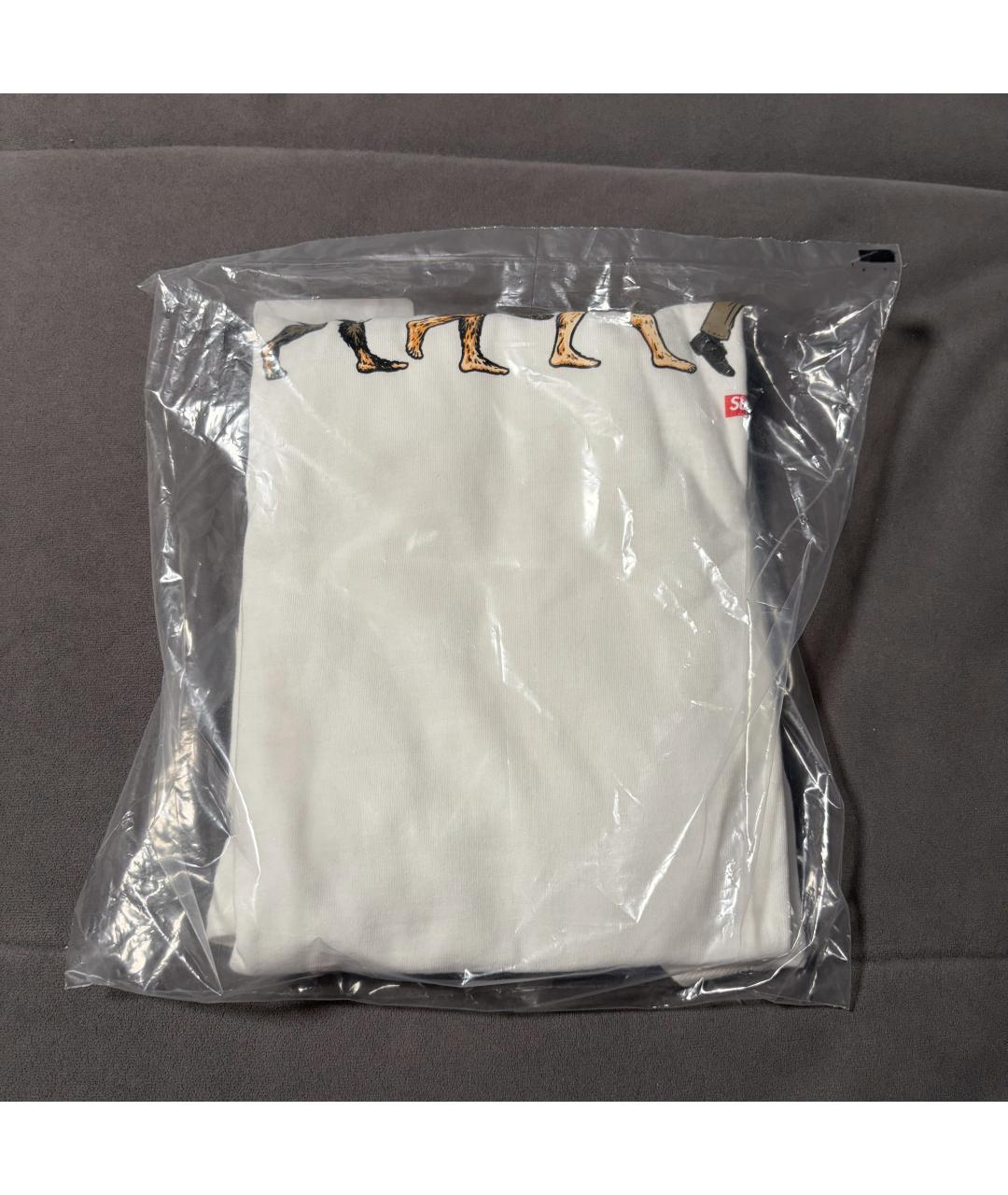 SUPREME Белая хлопковая футболка, фото 3